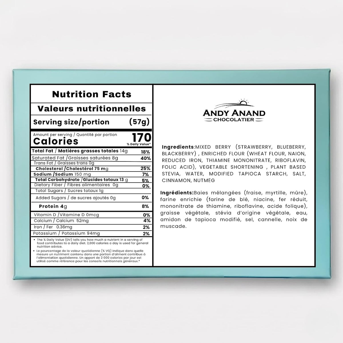 Andy Anand Sugar-Free Cake Sampler, 4 Flavors, 3.7 lb – Keto & Diabetic-Friendly, Cookies & Cream, Chocolate, Blueberry & Pineapple Gift