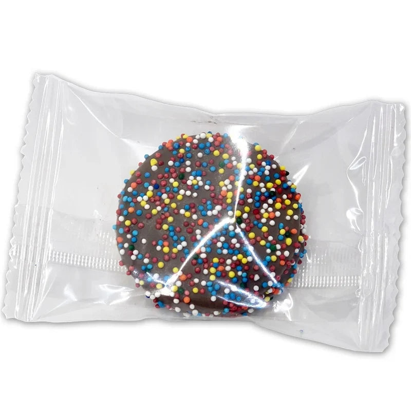 Gourmet Hand Dipped Sandwich Cookie with Sprinkles - Custom 1.5 Round Label