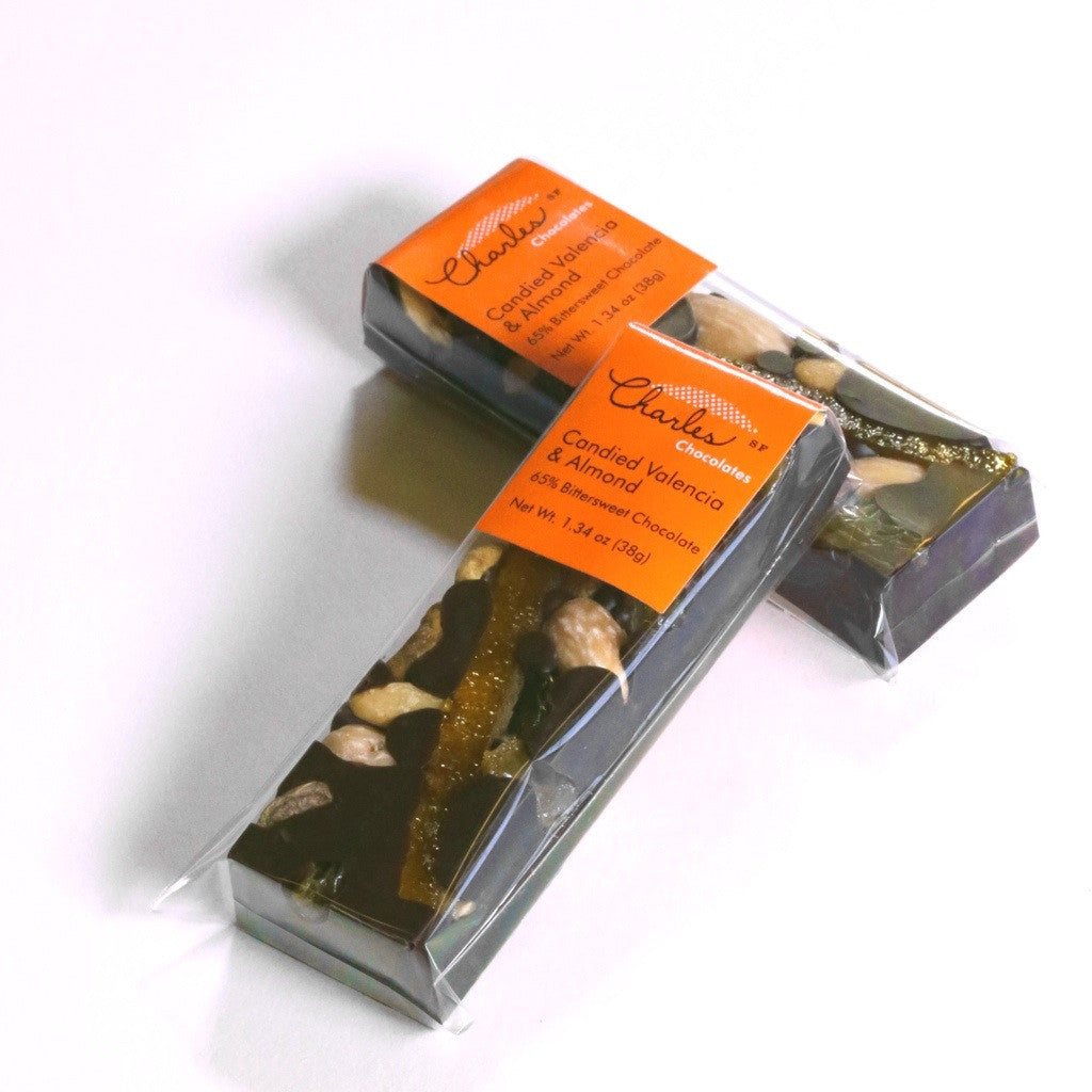 Candied Valencia & Almond Bar, Bittersweet Chocolate