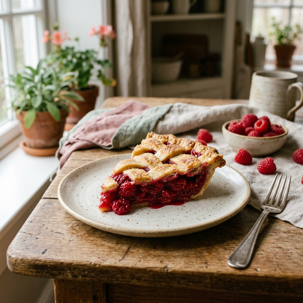 Raspberry pie slice