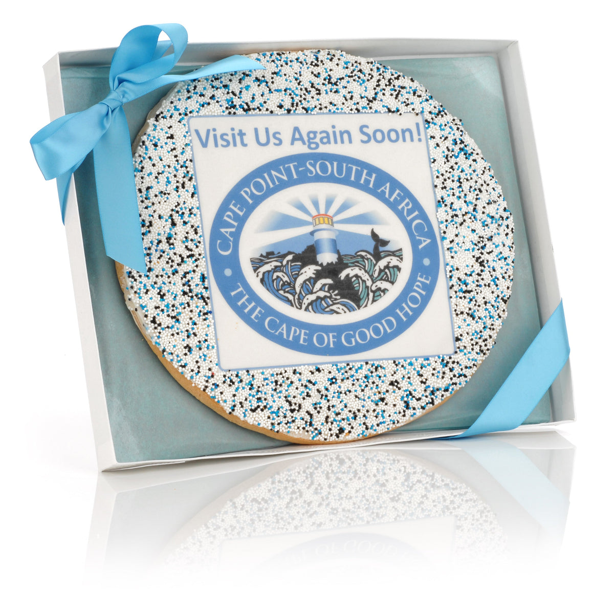 Giant Chocolate Covered Round Sugar Shortbread Cookie
