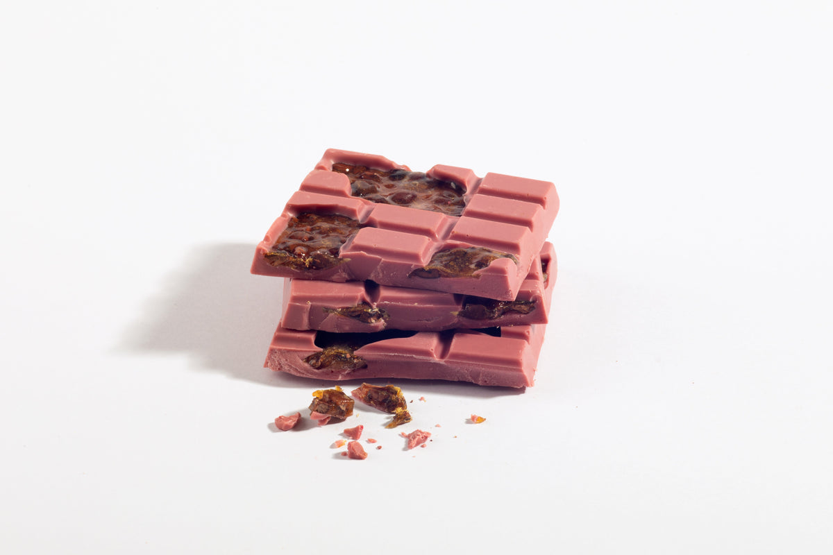 Ruby Garnet Chocolate Cocoa Nib Brittle Bar