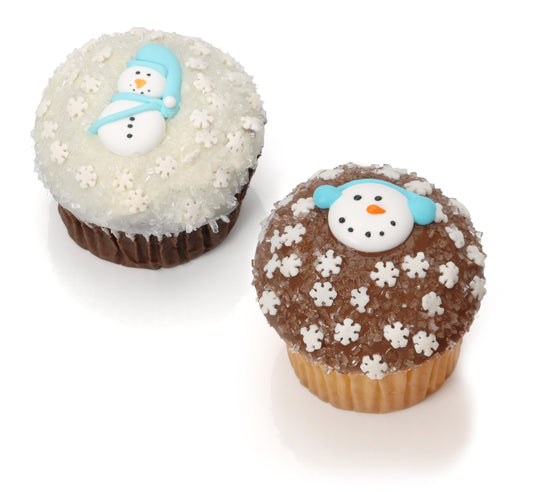 Winter Belgian Chocolate Gourmet Cupcakes- 6 Pack