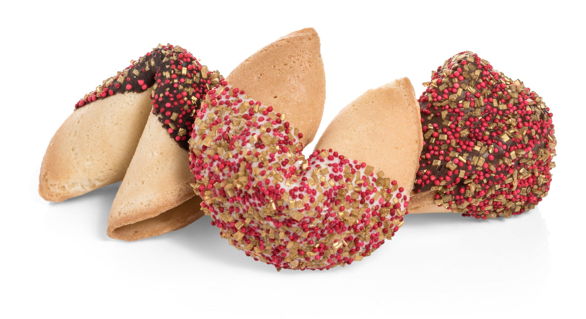 Classic Red and Gold Fortune Cookies