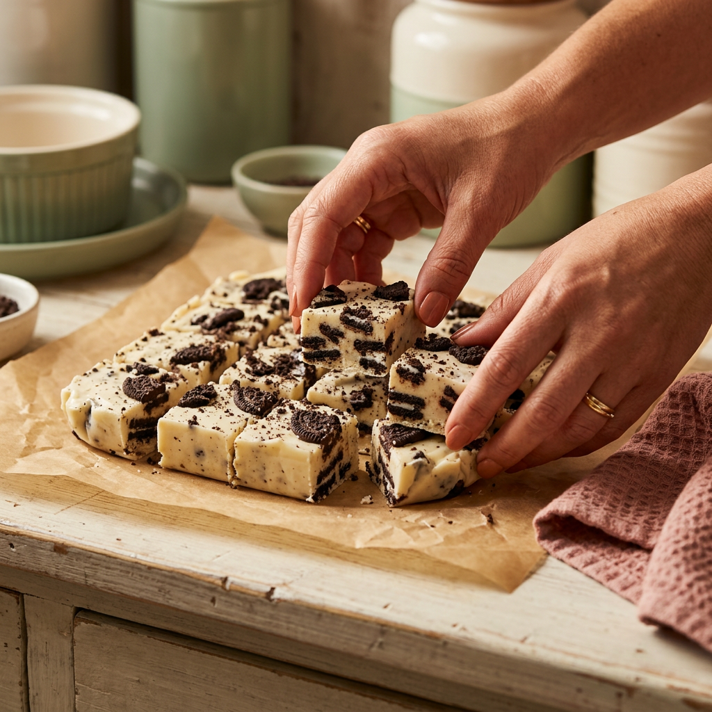 1 lb fudge kitchen scene