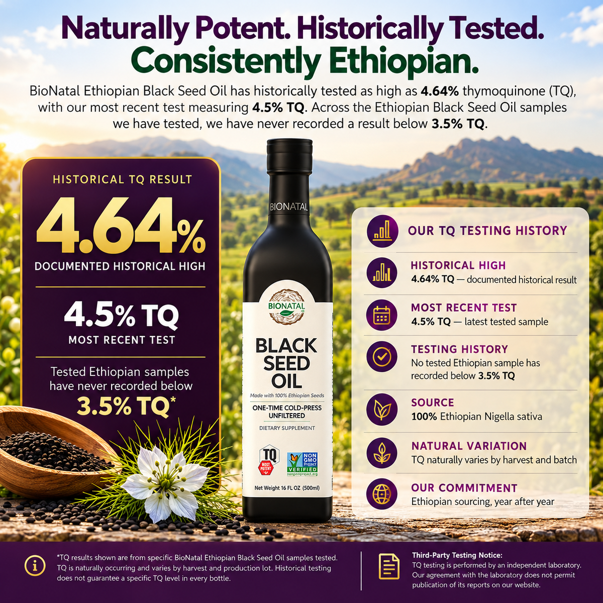 Ethiopian Black Seed Oil 16oz (GLASS)