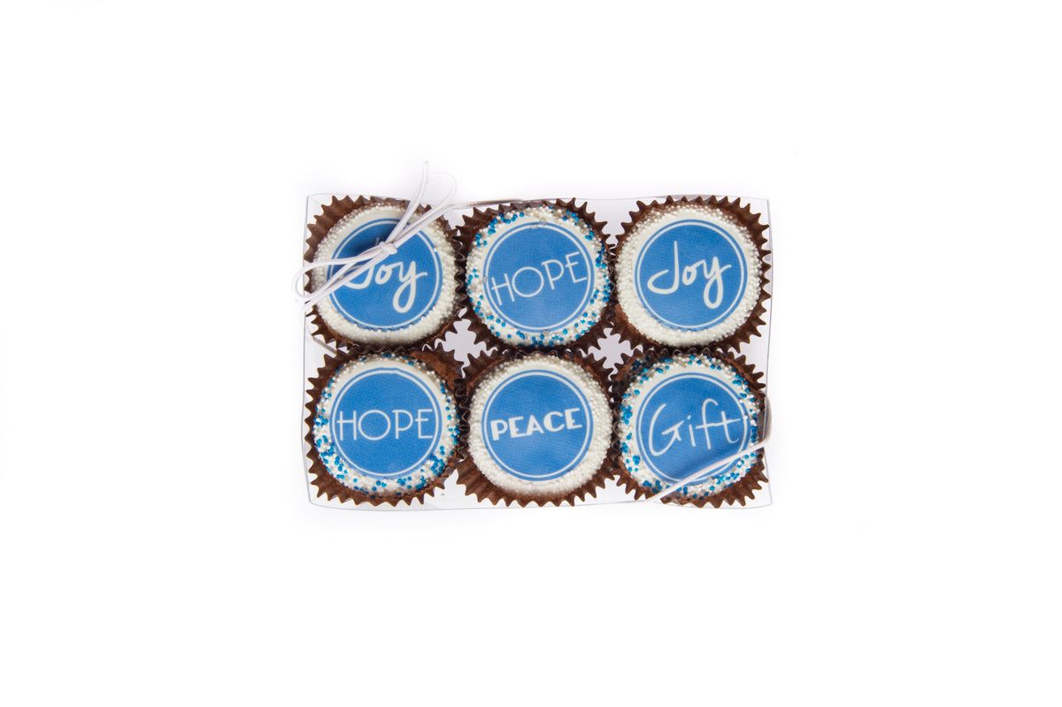 Winter Hand Dipped & Decorated Sandwich Cookie-Clear Box