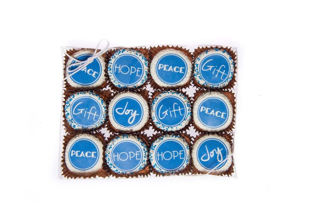 Winter Hand Dipped & Decorated Sandwich Cookie-Clear Box
