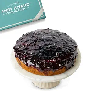Andy Anand Gluten-Free Blueberry Cake, 9-Inch, 2.8 lb – Hand-Baked, Fresh Blueberries, All-Natural, No Preservatives, Birthday Gift Box