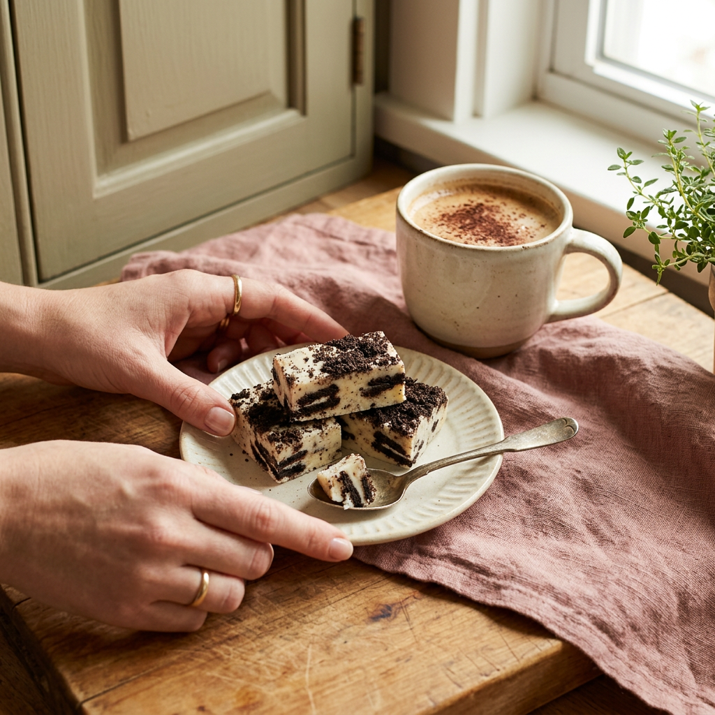 8 oz fudge kitchen scene
