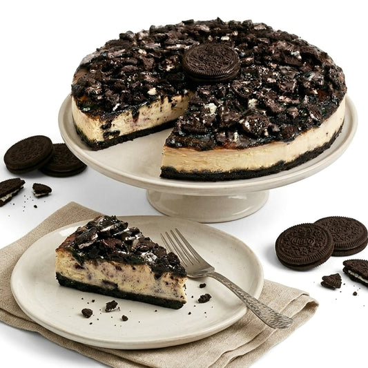 Andy Anand Cookies & Cream Cheesecake, 9-Inch, 2 lb – Hand-Baked NY-Style, Real California Cream Cheese, No Preservatives, Birthday Gift