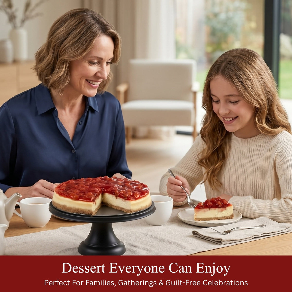 Andy Anand Traditional Cherry Cheesecake, 9-Inch, 3.4 lb – Authentic Recipe, California Cream Cheese, All-Natural, No Preservatives Gift Box