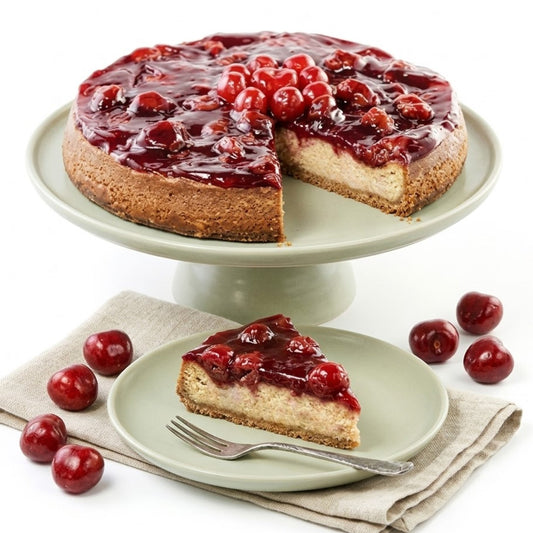 Andy Anand Sugar-Free Chocolate Cherry Cheesecake, 9-Inch, 2.8 lb – Real Truffles, Diabetic-Friendly, California Cream Cheese Gift Box