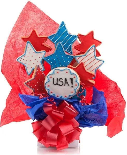 Patriotic Cookie Bouquet