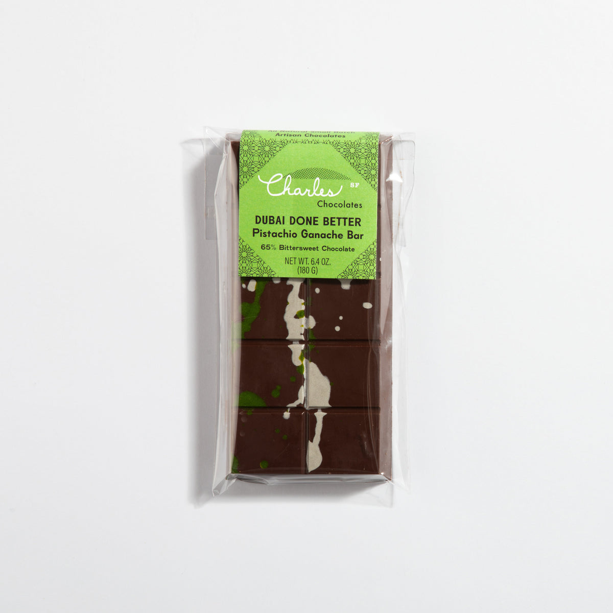 Dubai Done Better - Pistachio Bittersweet Chocolate Ganache Bar