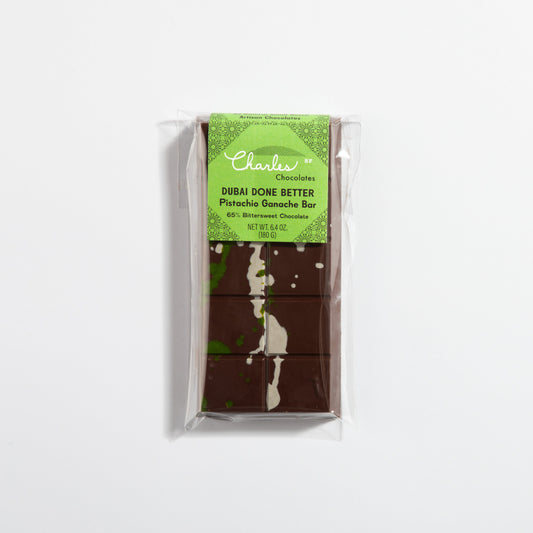 Dubai Done Better - Pistachio Bittersweet Chocolate Ganache Bar