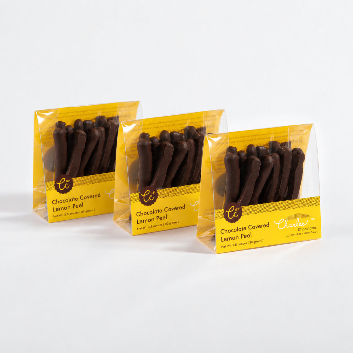 Chocolate Covered Lemon Peel (Three Pack)