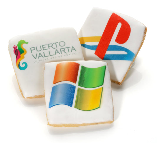 Printed  Iced Square Sugar Cookie- Single