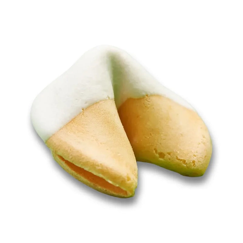 Classic White Chocolate Hand-Dipped Gourmet Fortune Cookies