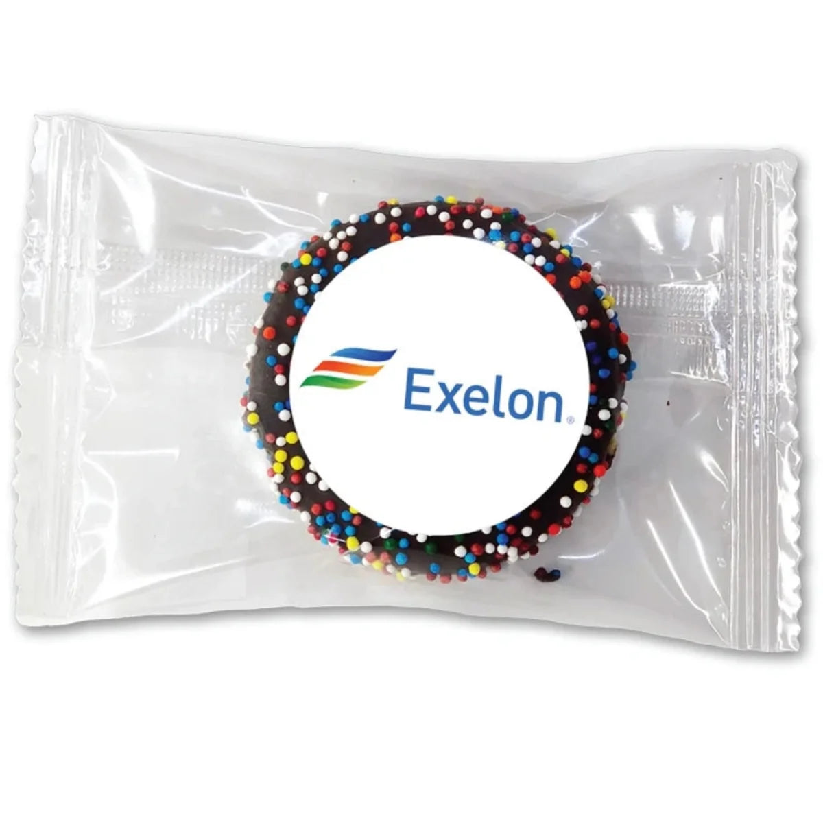 Gourmet Hand Dipped Sandwich Cookie with Sprinkles  - Custom 1.5 Round Label