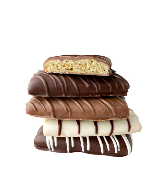 Classic Chocolate Hand Dipped & Decorated Half Graham Cracker- Single