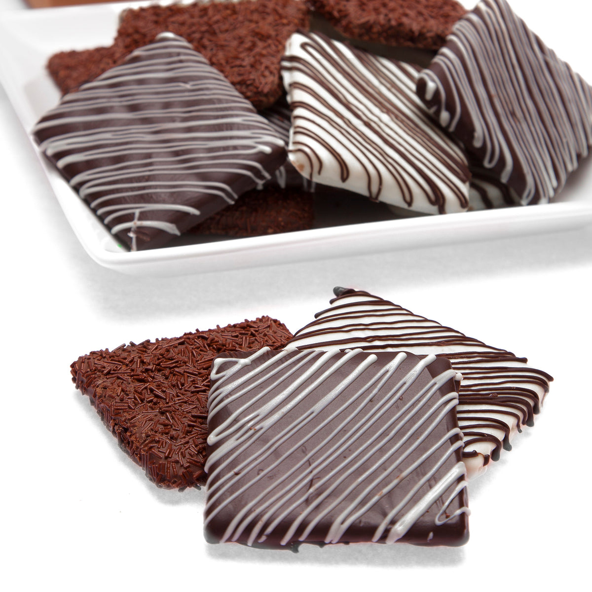 Classic Chocolate Hand Dipped & Decorated Half Graham Cracker- Single