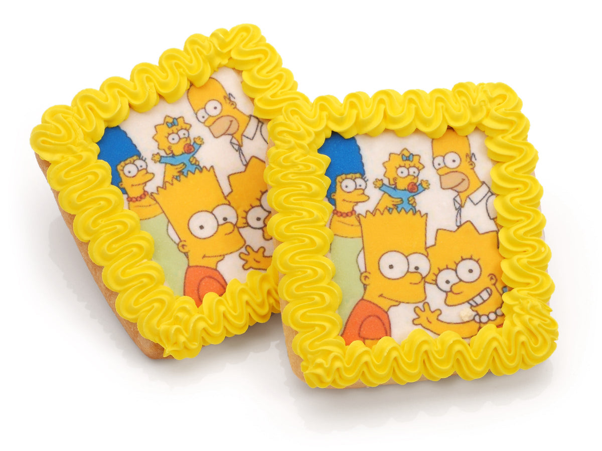 Iced Square Picture Sugar Cookie with Fancy Border- Single