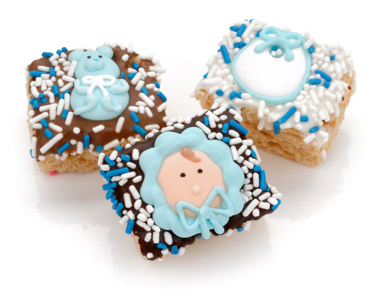 New Baby Chocolate Hand Dipped Mini Rice Treat- Single
