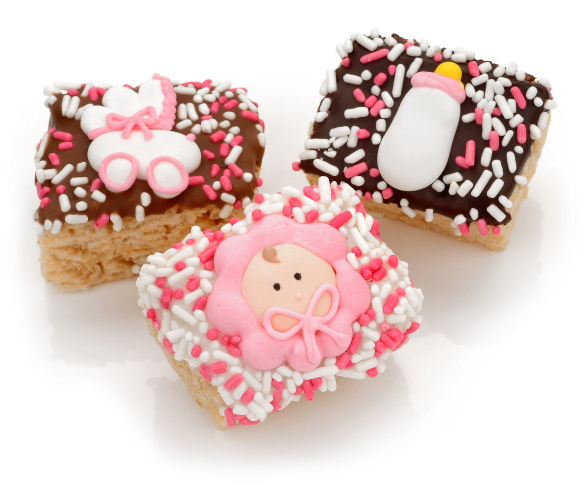 New Baby Chocolate Hand Dipped Mini Rice Treat- Single