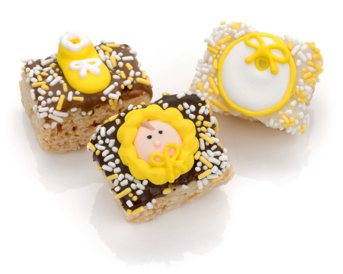 New Baby Chocolate Hand Dipped Mini Rice Treat- Single