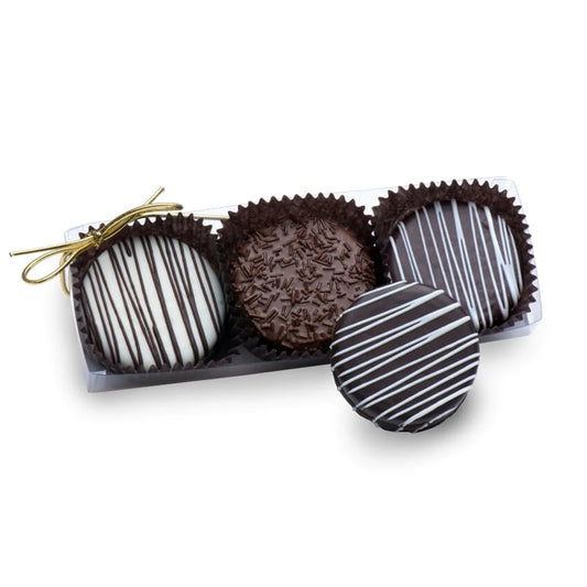 Classic Chocolate Dipped Sandwich Cookie- Clear Box Gift Set