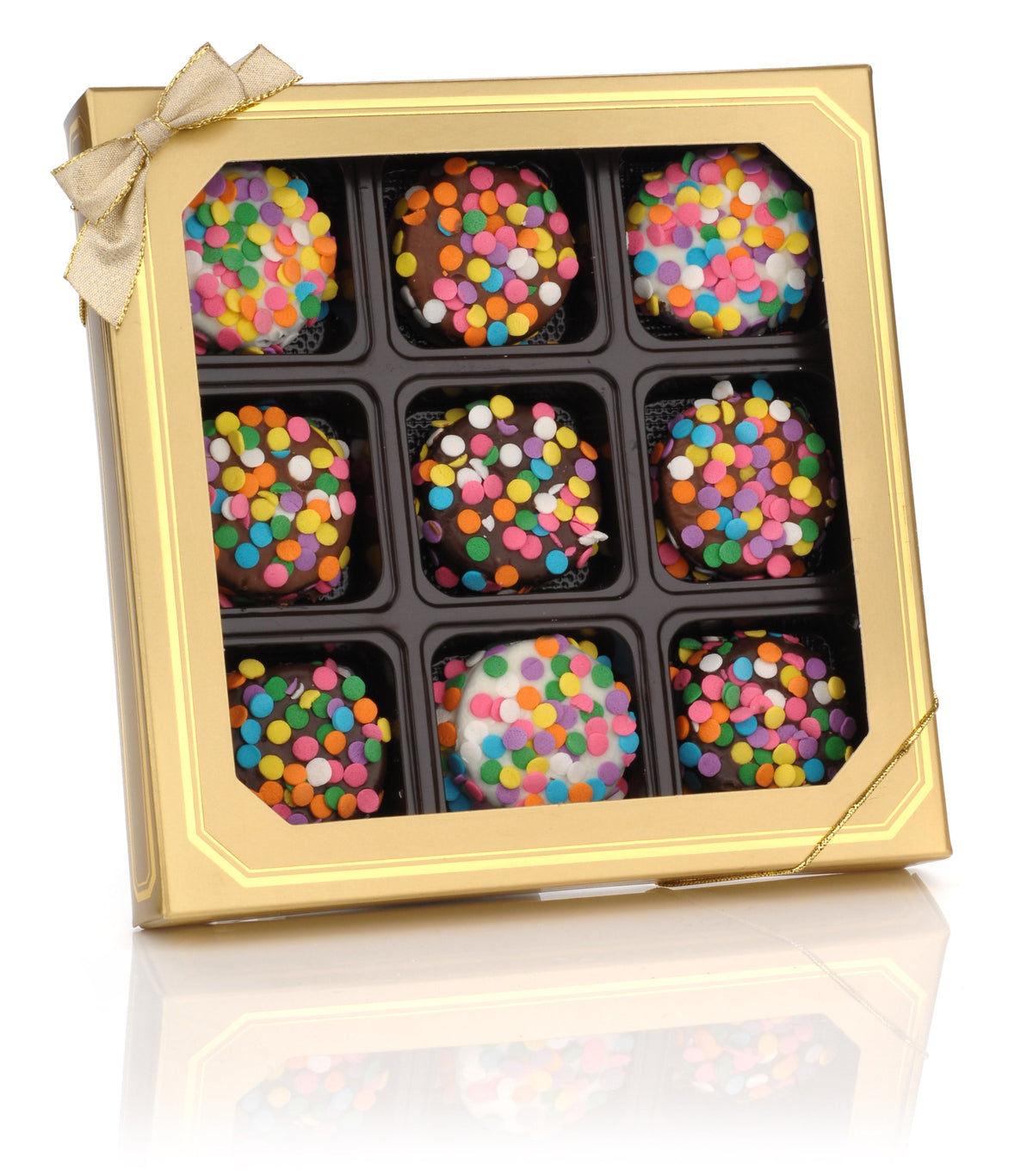Confetti Hand Dipped & Decorated Sandwich Cookie- Gift Box