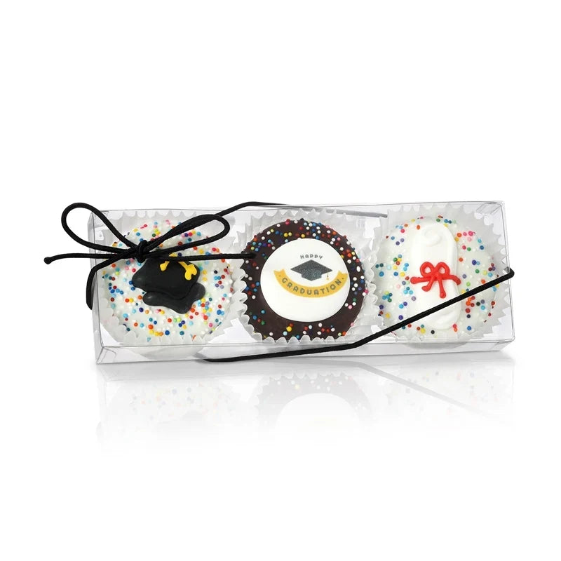 Graduation Chocolate Dipped Sandwich Cookie Set