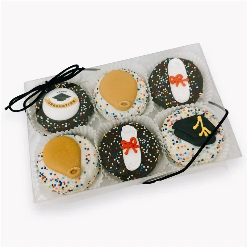 Graduation Chocolate Dipped Sandwich Cookie Set