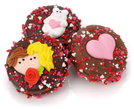 Valentine Hand Dipped & Decorated Sandwich Cookie- Single