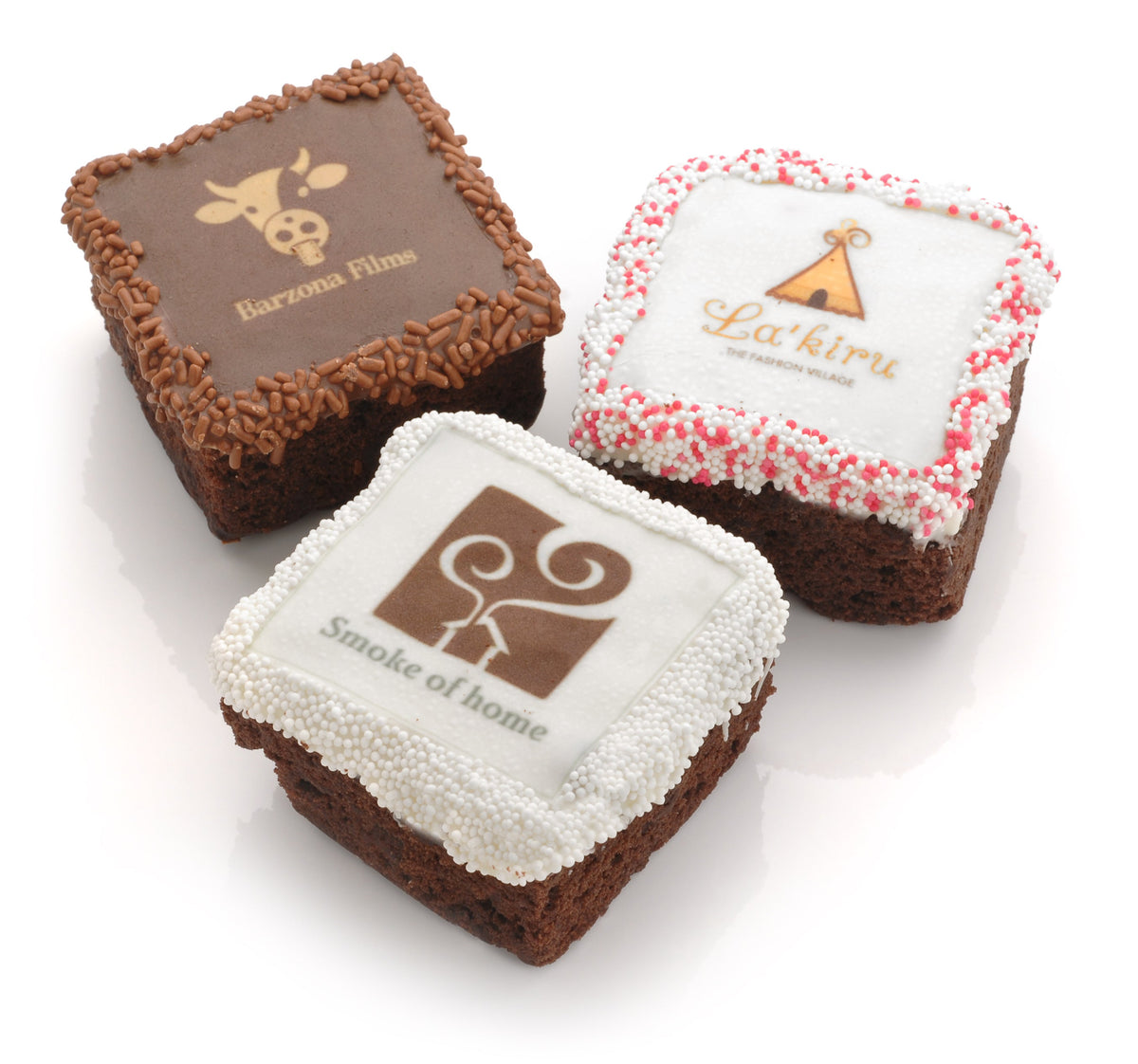 Picture Brownies -White Chocolate Dipped
