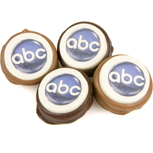 Custom White Chocolate Plaque Hand Dipped Sandwich Cookie- Single