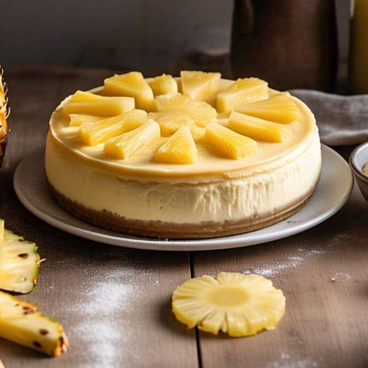 Andy Anand Sugar-Free Pineapple Cake, 9-Inch, 2 lb – Diabetic-Friendly, All-Natural, No Preservatives, Freshly Baked Luxurious Birthday Gift