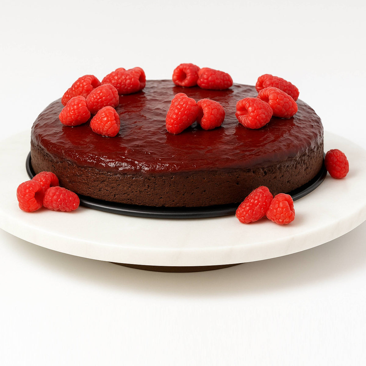 Andy Anand Gluten-Free Raspberry Chocolate Truffle Cake, 9-Inch, 2.8 lb – Handcrafted, Real Chocolate & California Cream, Birthday Gift Box