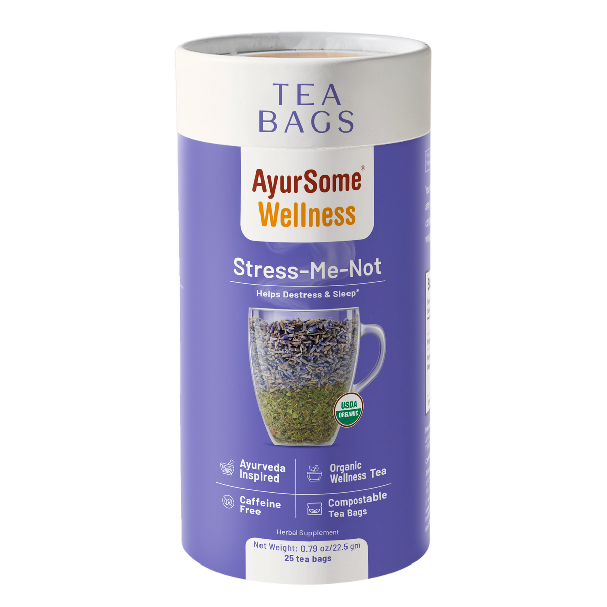 Stress-Me-Not Tea | Organic Lemon Balm, Lavender Tea Blend