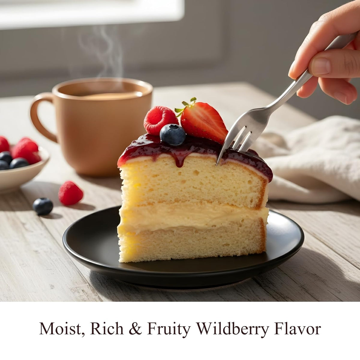 Andy Anand Sugar-Free Gluten-Free Wildberry Cake, 2.5 lb – Keto & Diabetic-Friendly, Mixed Berries, No Preservatives, Birthday Gift Box