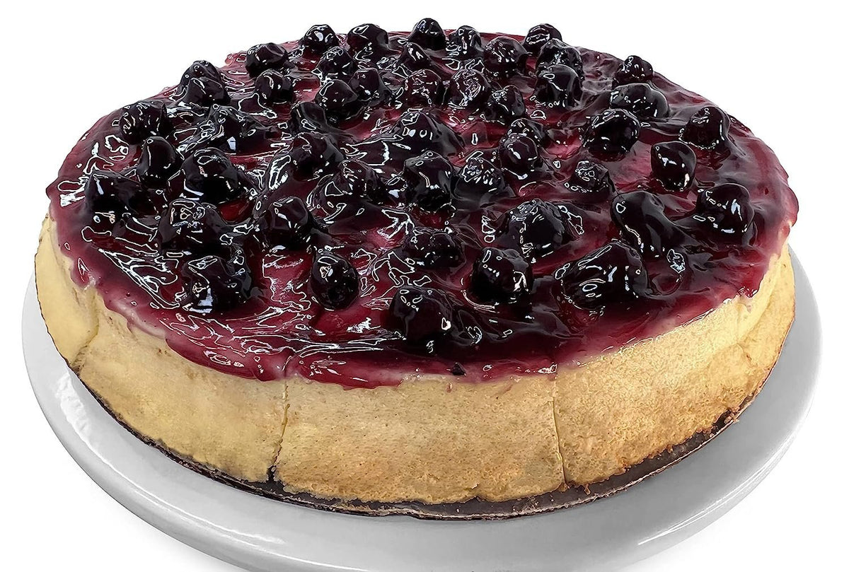 Andy Anand Luxurious Blueberry Cheesecake, 9-Inch, 2 lb – Handcrafted with Real California Cream Cheese, Juicy Blueberries, Birthday Gift