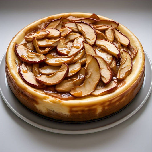Andy Anand Apple Cheesecake, 9-Inch, 2.6 lb – Hand-Baked NY-Style, Real California Cream Cheese, No Preservatives, Birthday & Holiday Gift