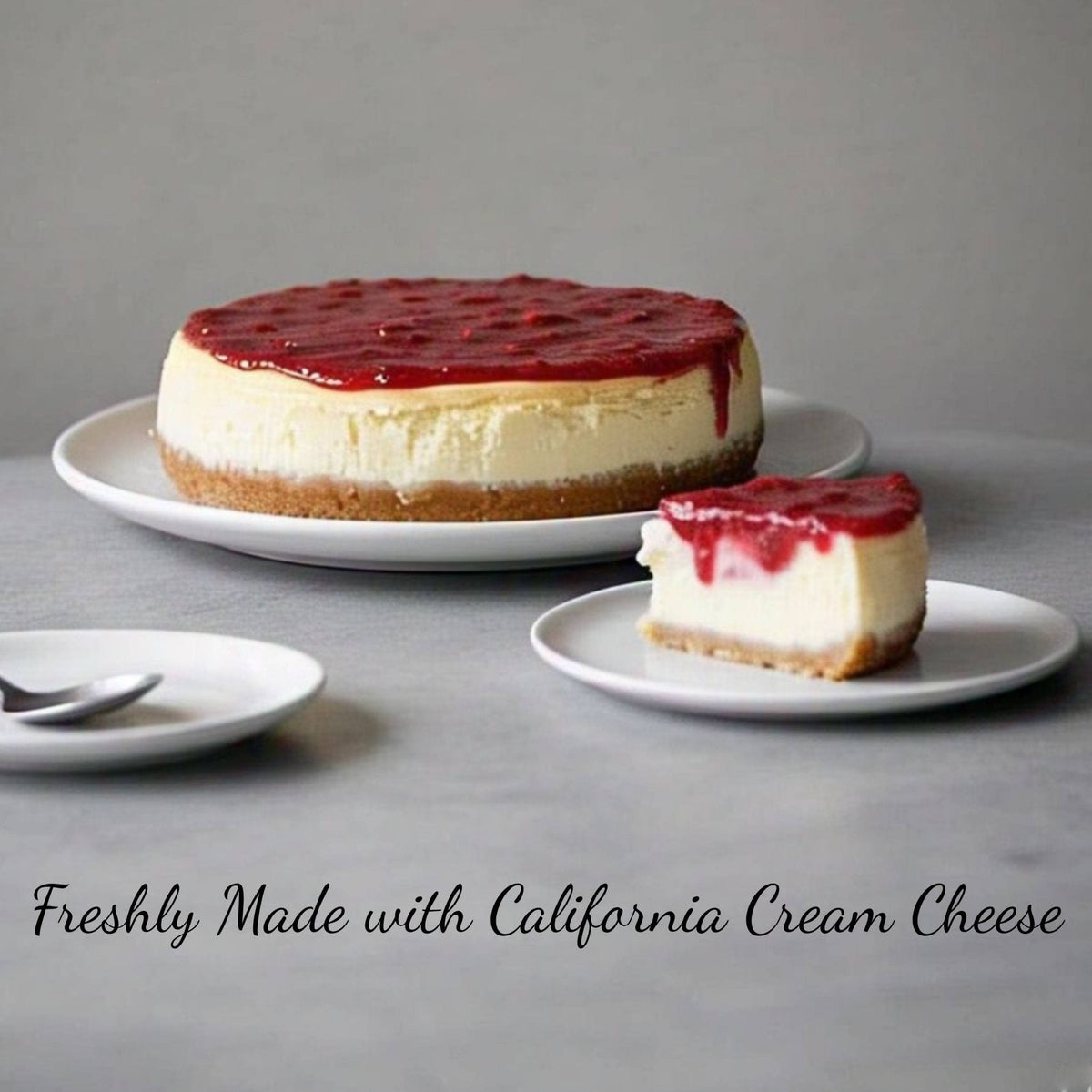 Andy Anand Gluten-Free Strawberry Cheesecake, 9-Inch, 3.4 lb – Freshly Baked, California Cream Cheese, No Preservatives, Birthday Gift Box