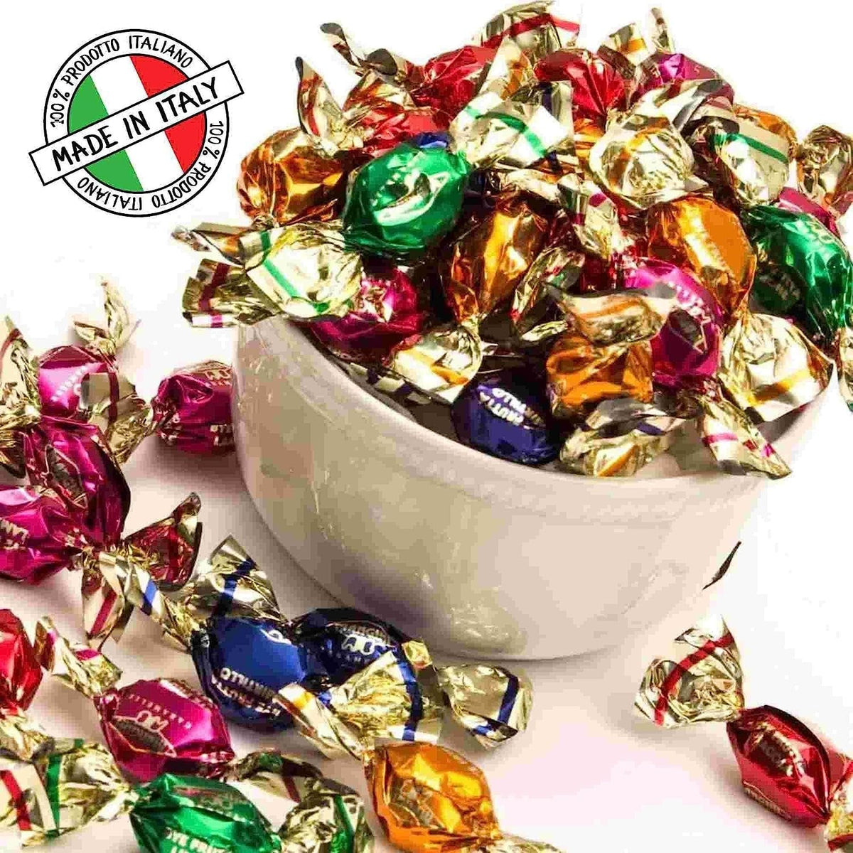 Andy Anand Sugar-Free & Gluten-Free Fruit Flavored Hard Candy, 85 pc, 7 oz – Made in Italy, Stevia Sweetened, Keto & Diabetic-Friendly Gift