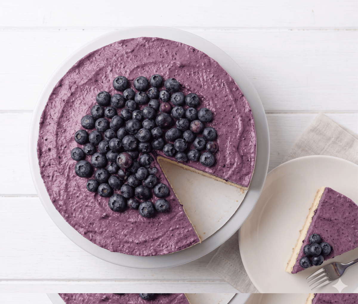 Andy Anand Sugar-Free Blueberry Lemon Mousse Cake, 2.6 lb – Keto & Diabetic-Friendly, Tangy Lemon Ganache, No Preservatives, Birthday Gift