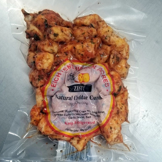 Cheese Curds, White with Zesty Seasoning 8 oz