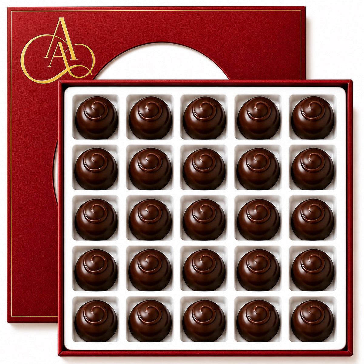 Andy Anand Belgian Dark Chocolate Cherry Cordials, 48 pc – Vegan Gift Box, Rich Liquid Center, 60% Cocoa Butter, Birthday & Valentine's Gift