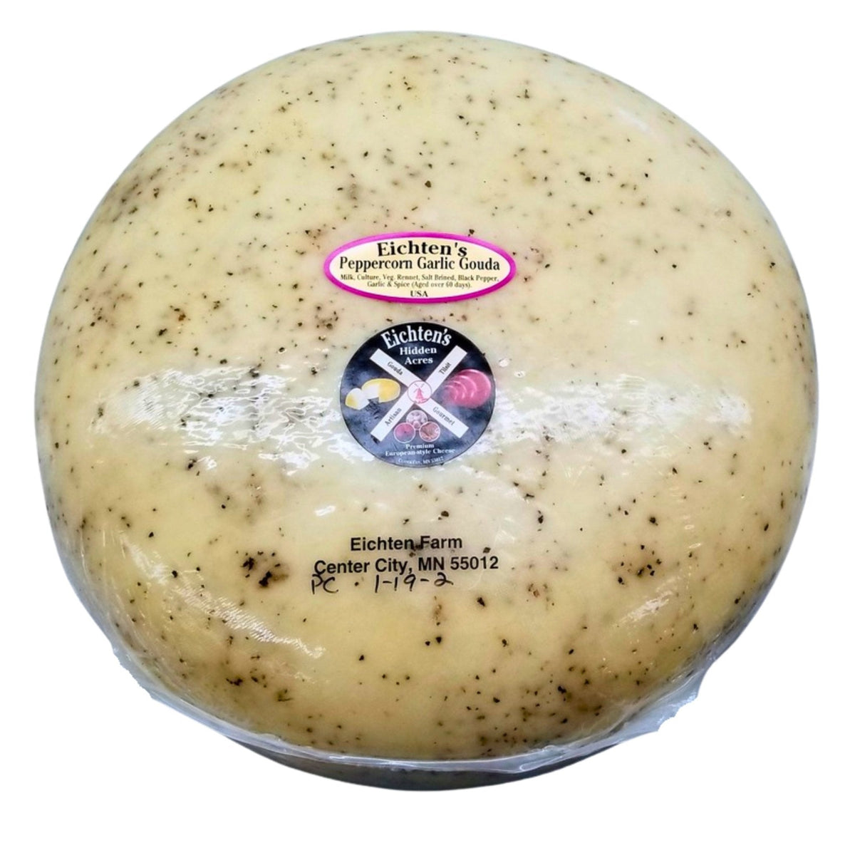 Peppercorn Garlic Gouda Cheese - Eichtens Cheese