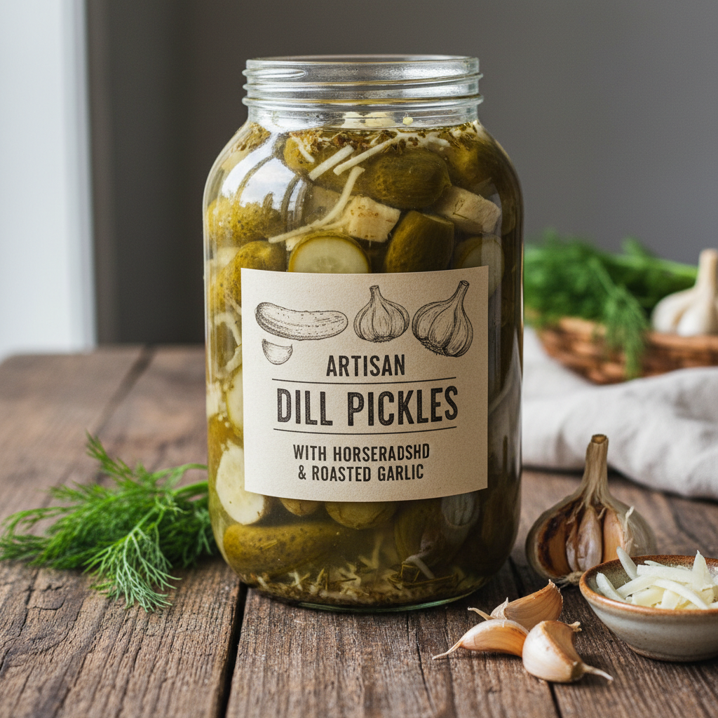 Horseradish & Roasted Garlic Dill Pickles - Bold Artisan Pickles